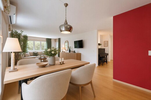 esszimmer mit gipskartonwand, drywall, inside property, natürliches licht, und natural light
