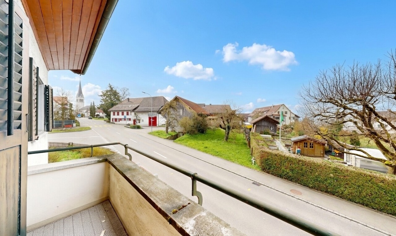 balcony with a residential view