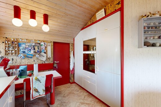dining space featuring a vaulted wooden ceiling