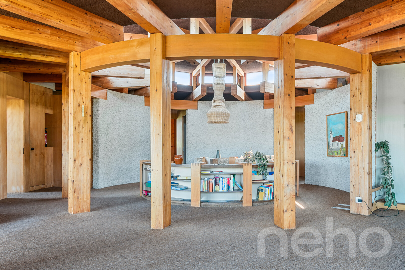 leerer raum mit carpet, teppich, inside property, und keller