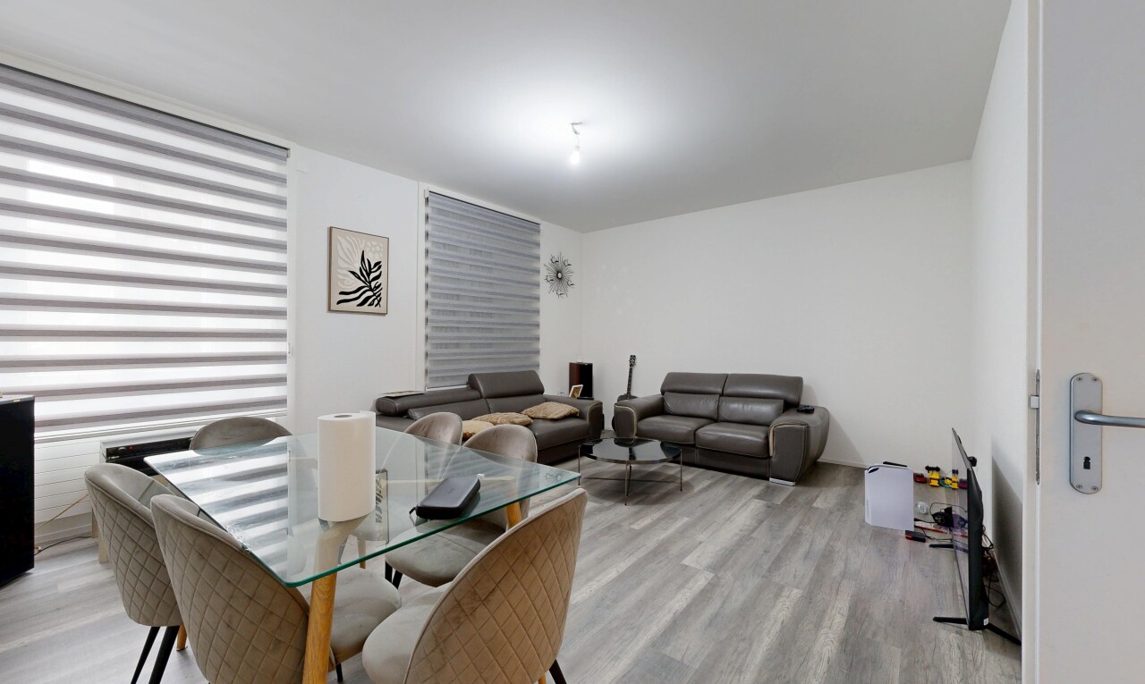 living area with light wood finished floors