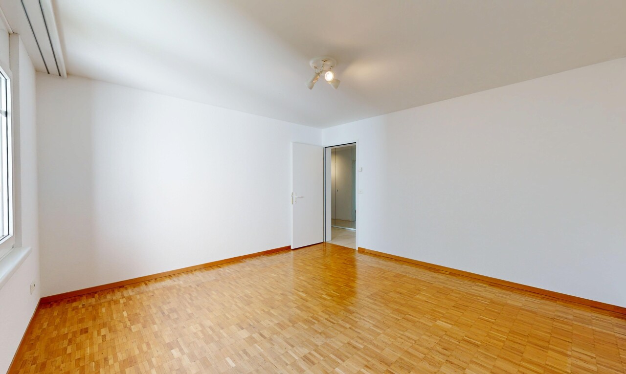 leerer raum mit wood finish floor, holzfußboden, drywall, gipskartonwand, und baseboards wall