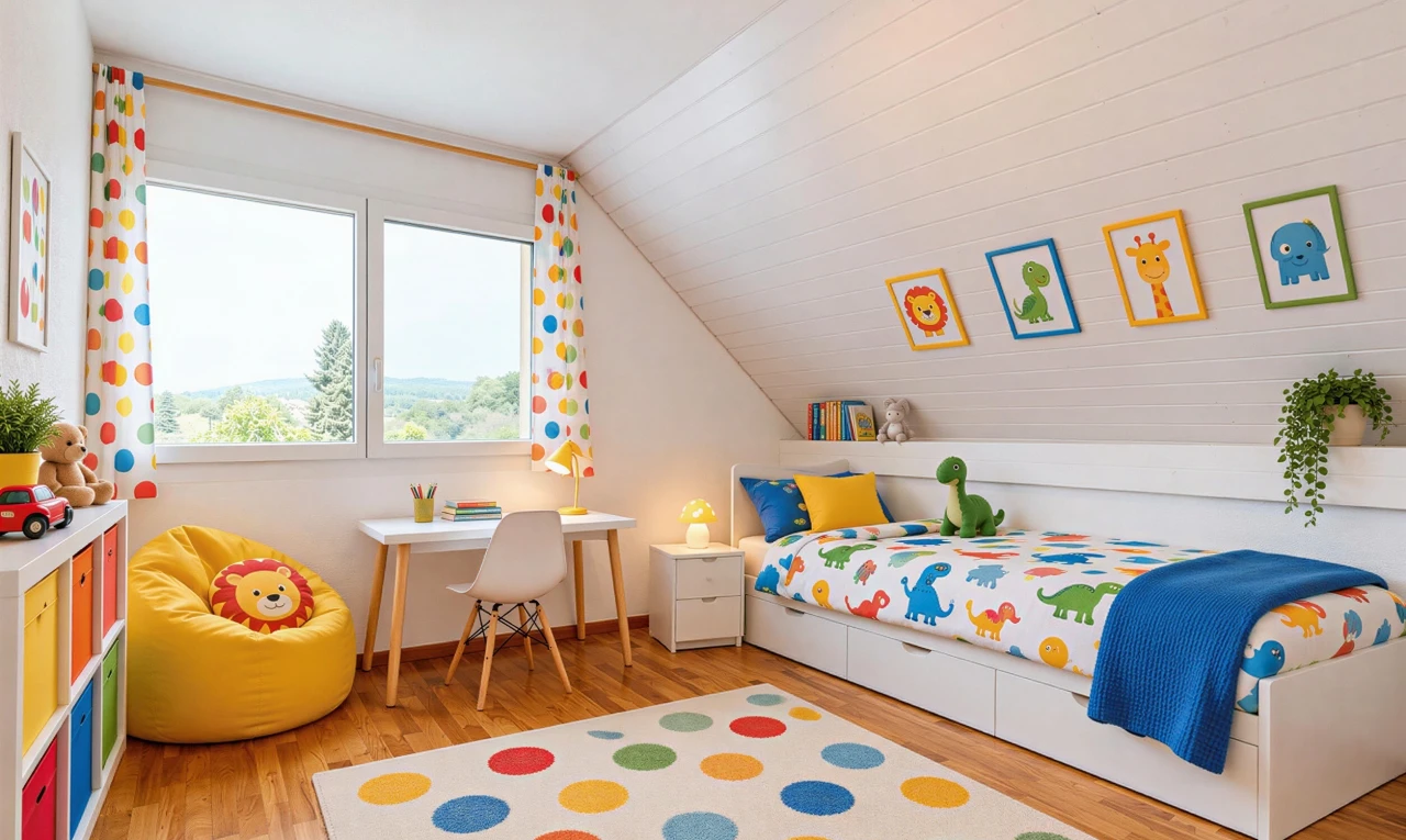 leerer raum mit baseboards wall, sockelleisten, wood finish floor, holzfußboden, und vaulted ceiling