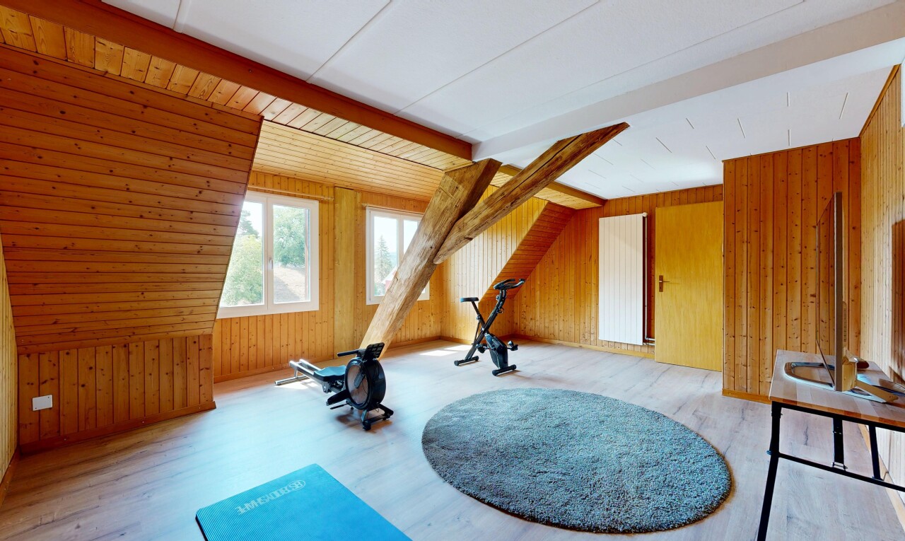 fitnessstudio mit holzwand, wood wall, holzfußboden, wood finish floor, und inside property