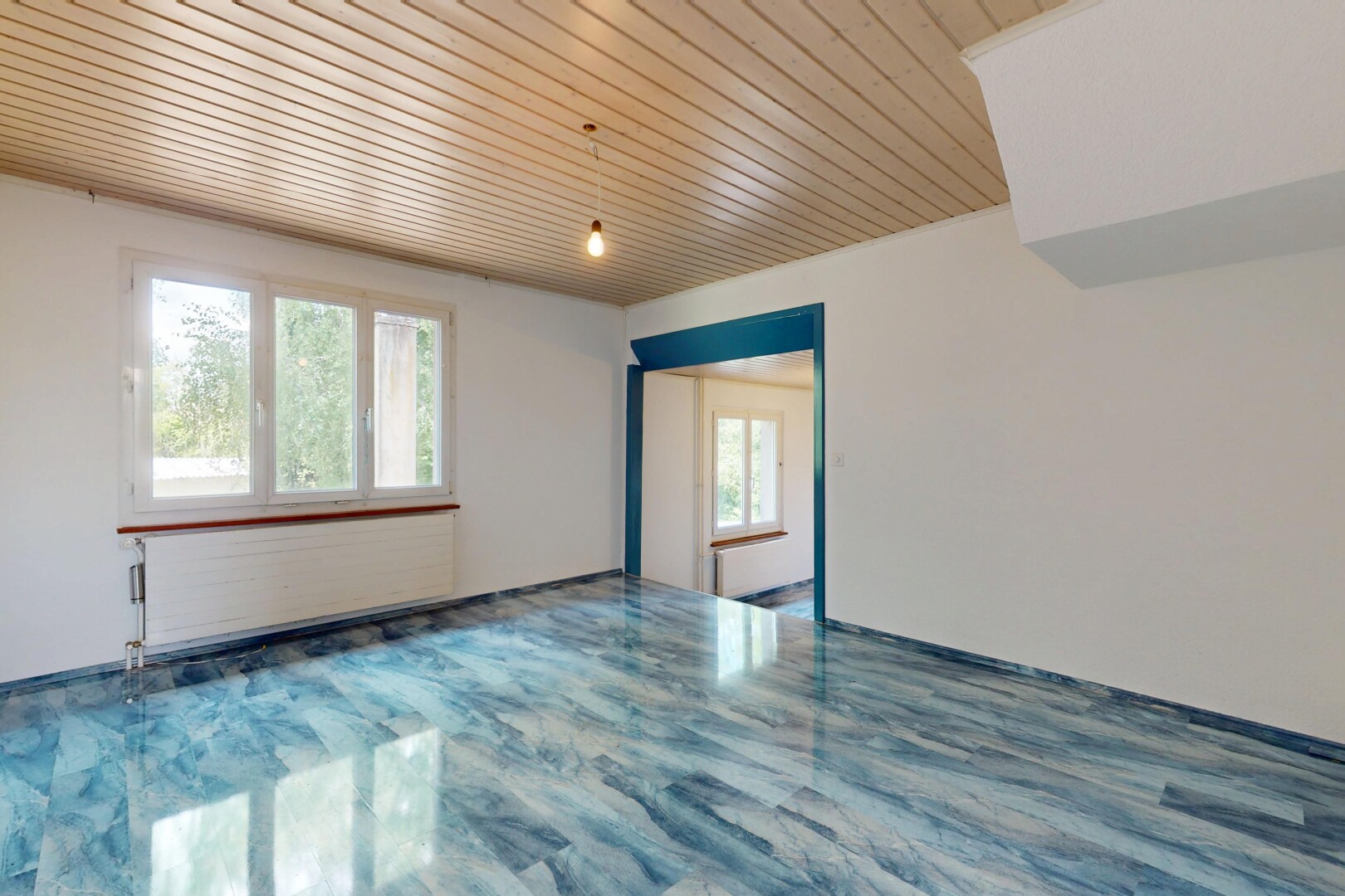 pièce vide avec lumière naturelle, natural light, inside property, cloison sèche, et drywall