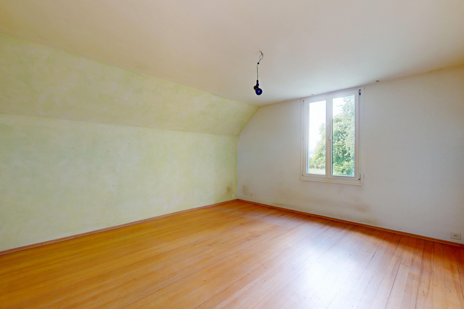 pièce vide avec lumière naturelle, natural light, sol en finition bois, wood finish floor, et inside property