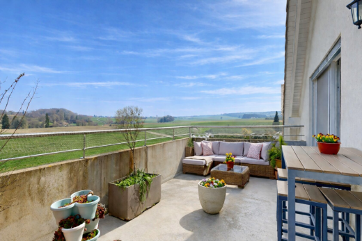 terrasse avec from property, terrasse, day time, espace de vie extérieur, et vue rurale