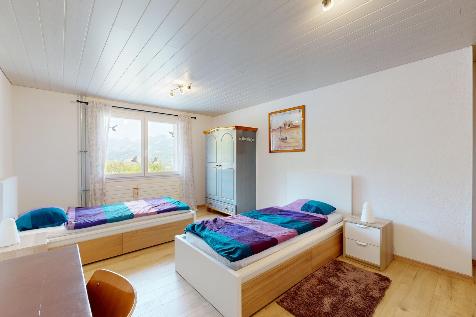 room featuring wooden ceiling and light wood-type flooring