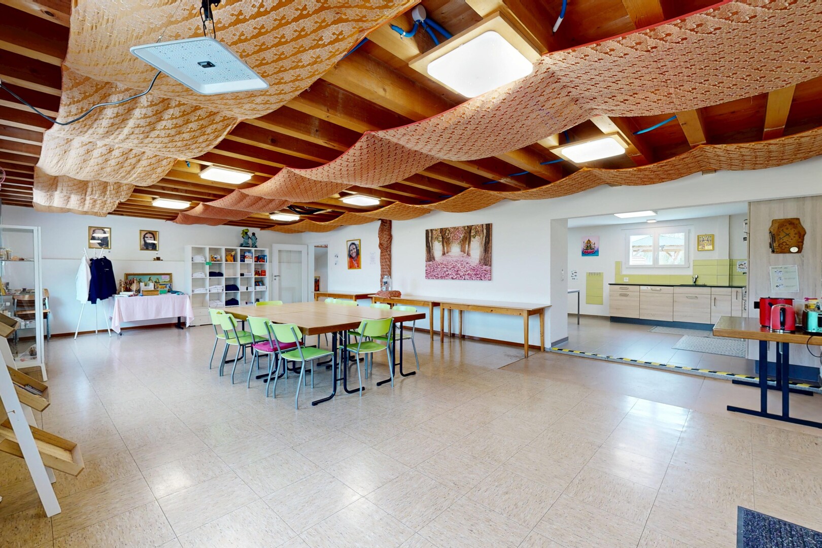 dining room with light flooring