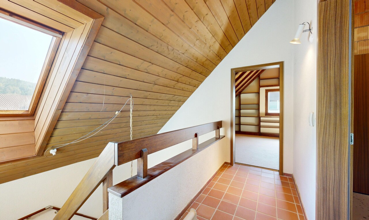 halle / korridor mit holzdecke, wood ceiling, gipskartonwand, drywall, und high end ceiling
