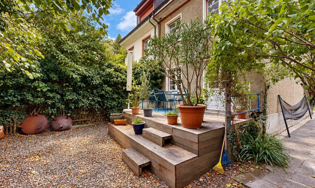 terrasse avec terrasse, from property, et day time