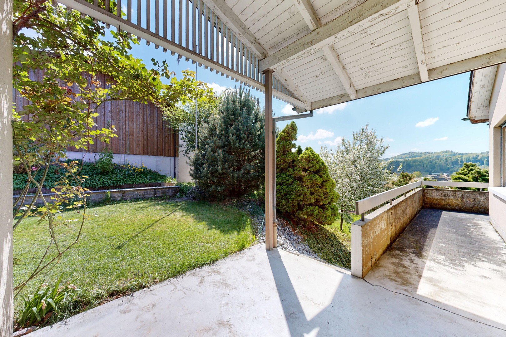 terrasse avec pelouse, day time, from property, et terrasse