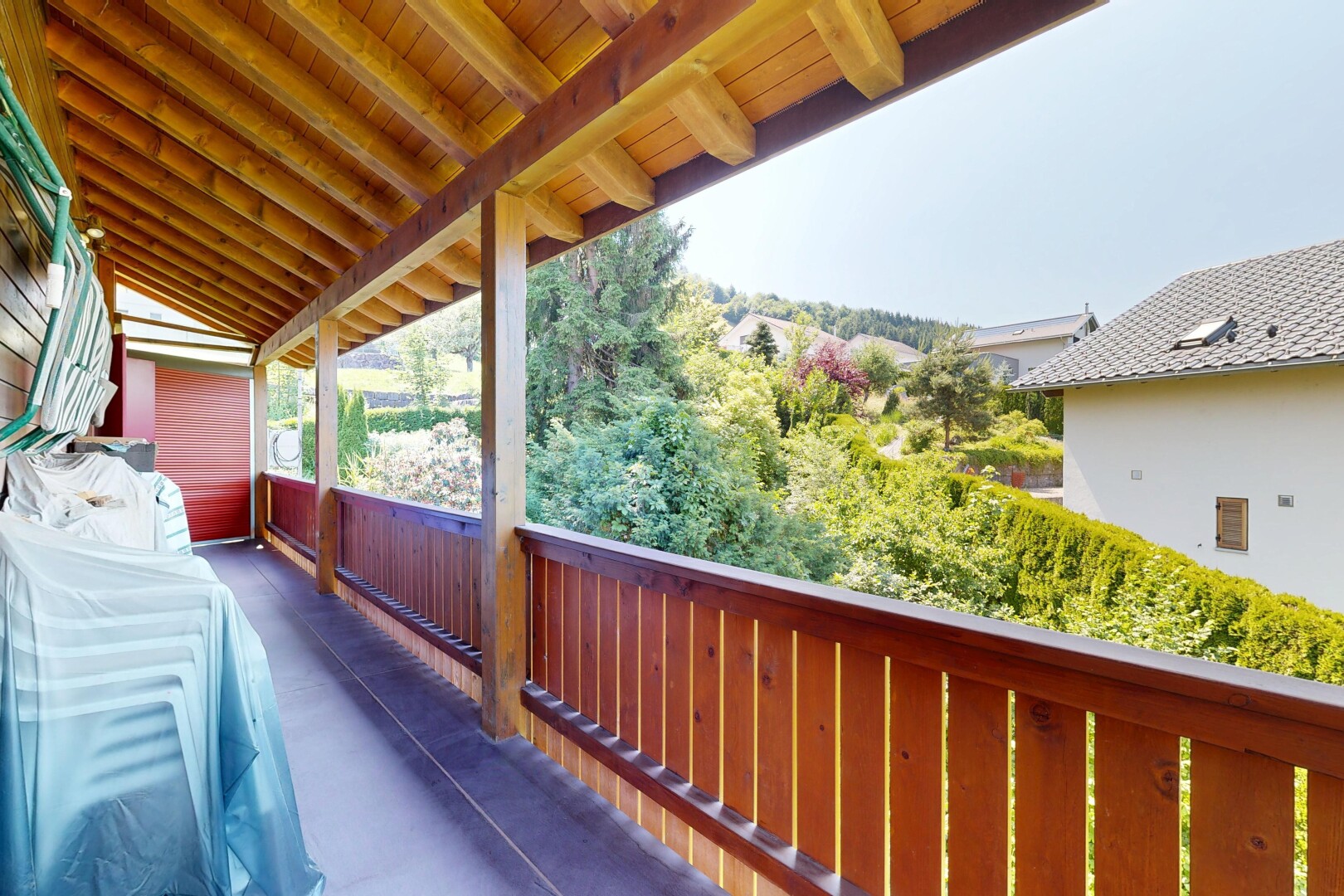 balkon mit balkon, from property, und view focus