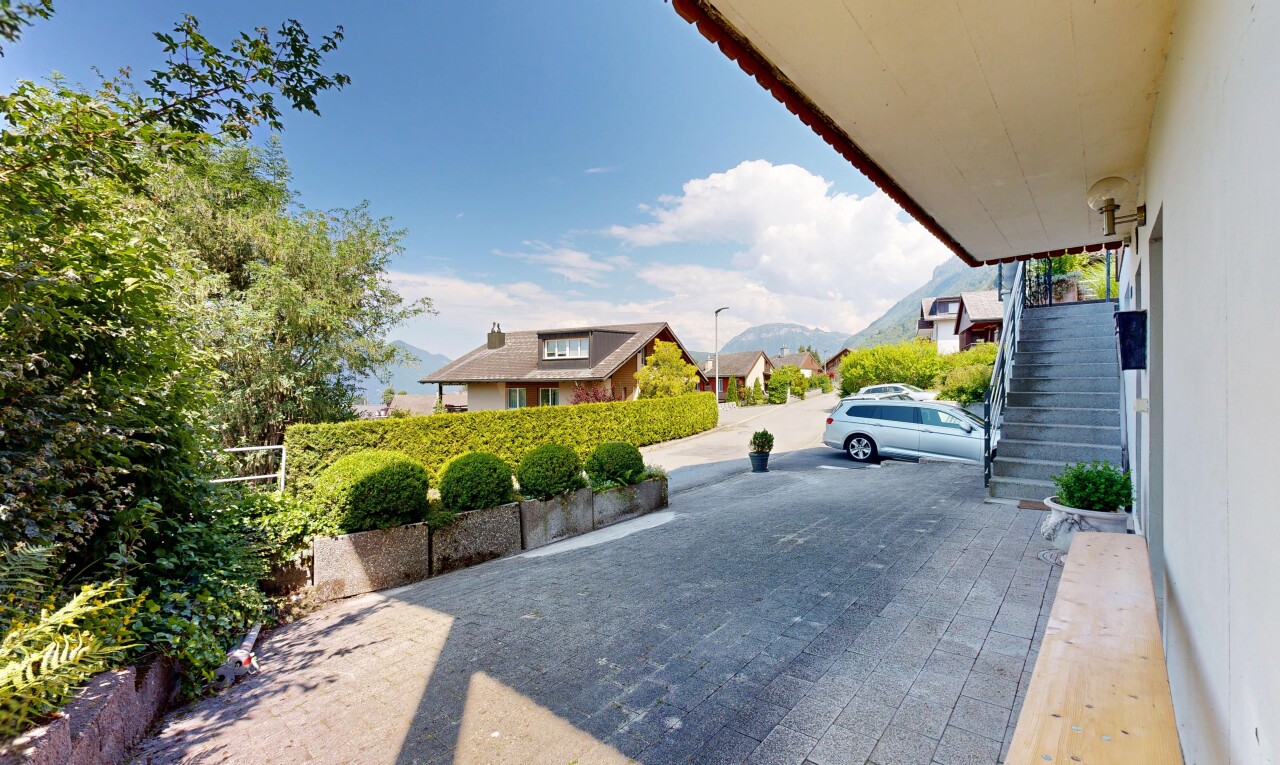 terrasse mit treppen, day time, from property, und view focus