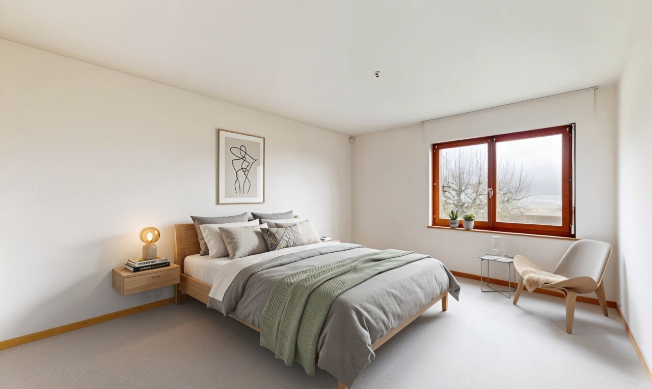chambre avec moquette, carpet, inside property, cloison sèche, et drywall