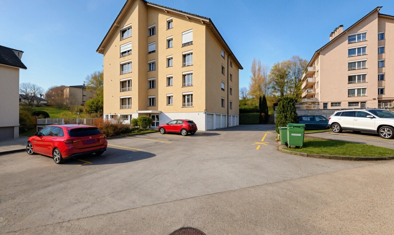 view of apartment building / complex featuring uncovered parking