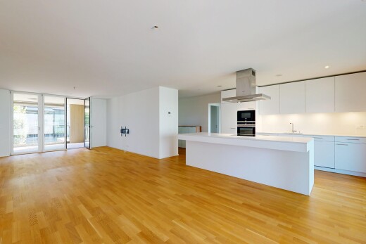 unfurnished room with access to exterior, recessed lighting, light wood-style flooring, and floor to ceiling windows