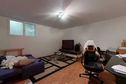 office area featuring light wood-style flooring