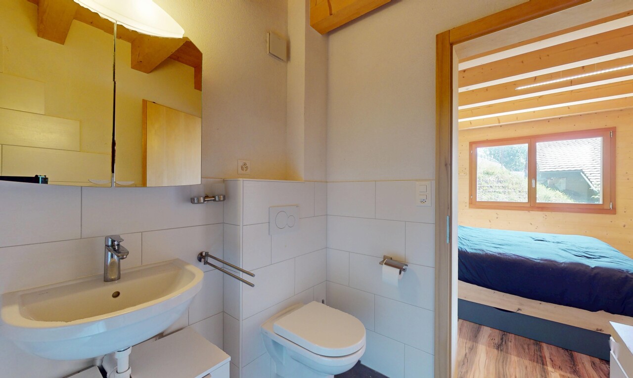 salle de bains avec tile wall, mur en carrelage, natural light, lumière naturelle, et inside property