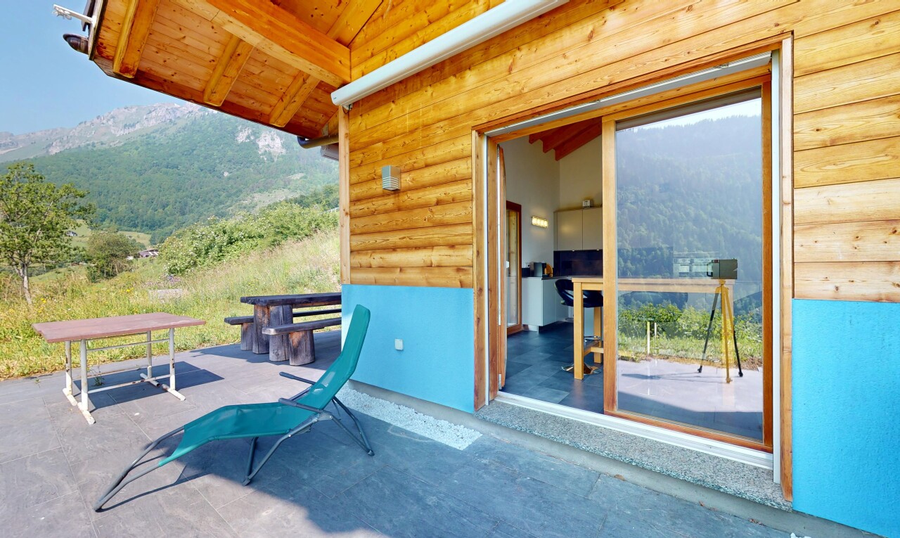balcon avec vue sur la montagne et mountain view