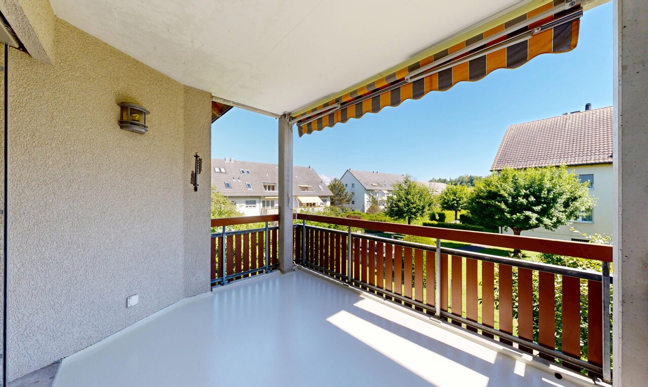 balkon mit from property, day time, wohngebietblick, und residential view