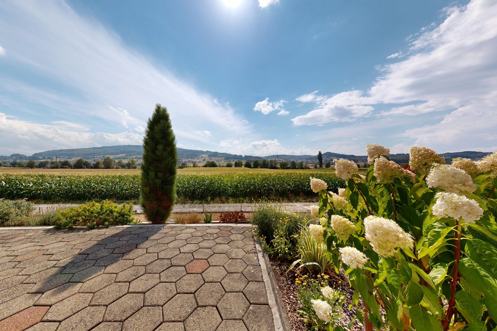 garten mit day time, from property, rural view, und ländliche aussicht