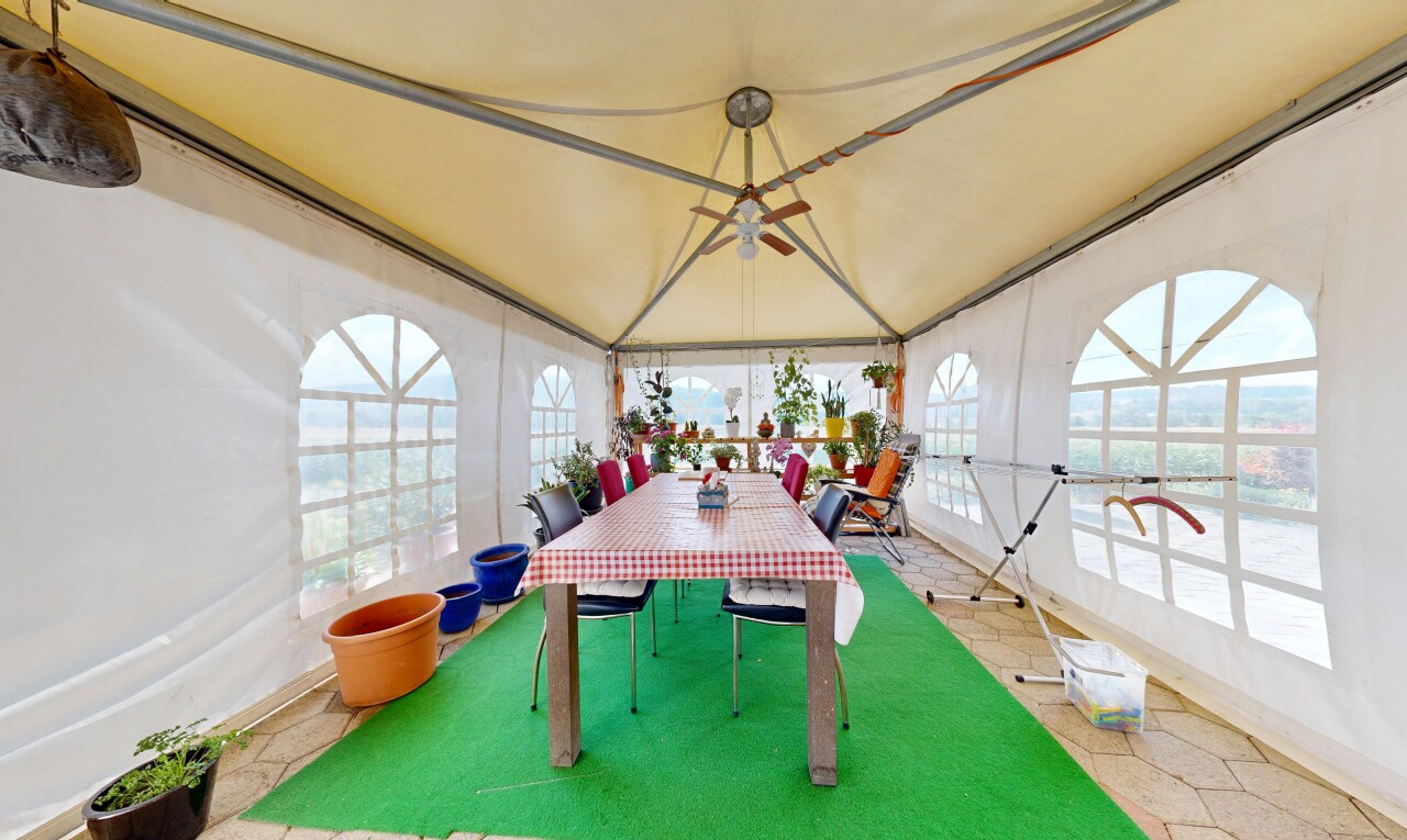 terrasse mit wintergarten