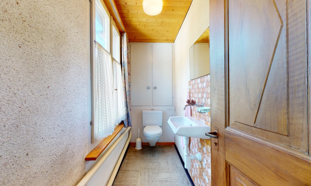 salle de bains avec toilettes