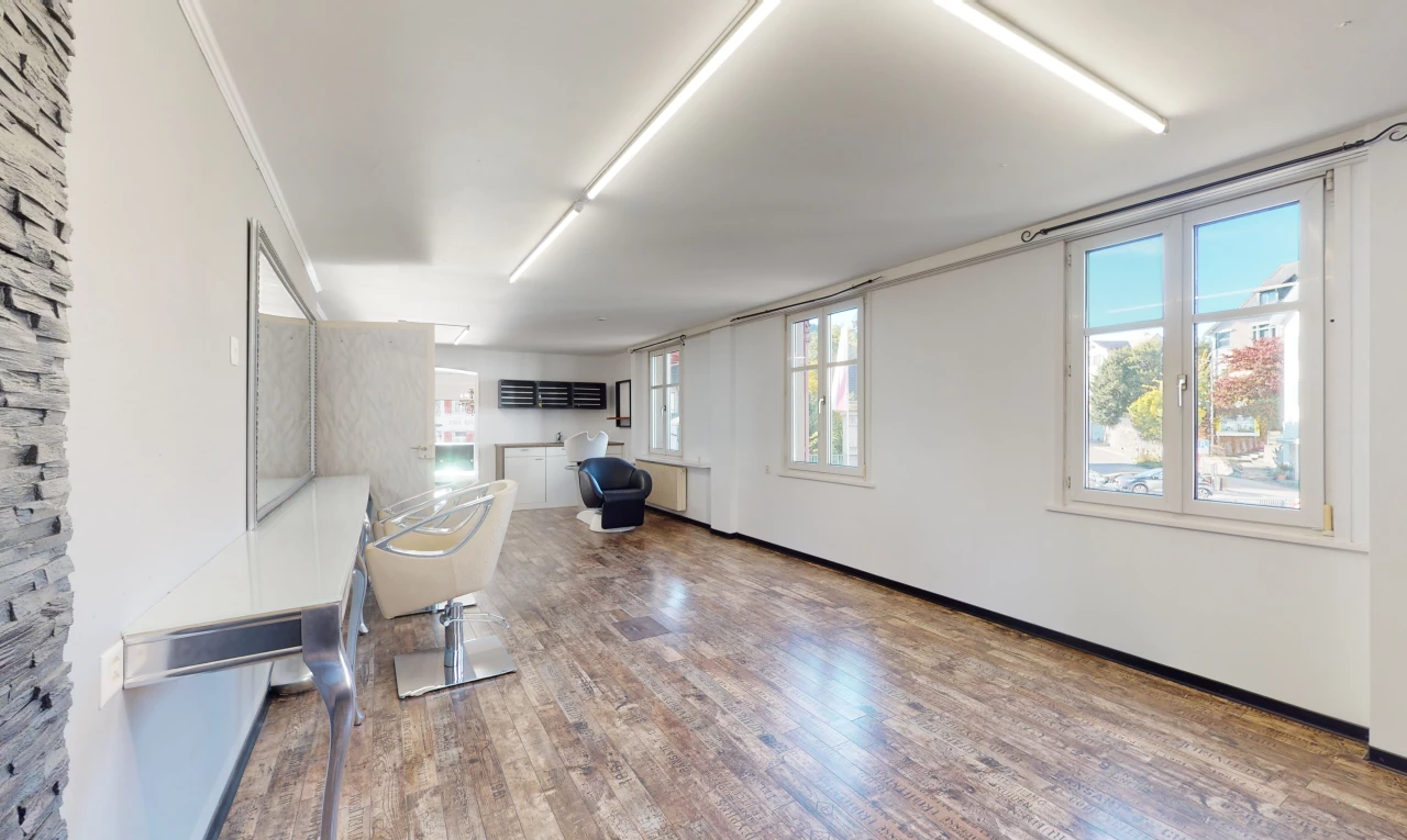 salon avec parquet et lumière naturelle
