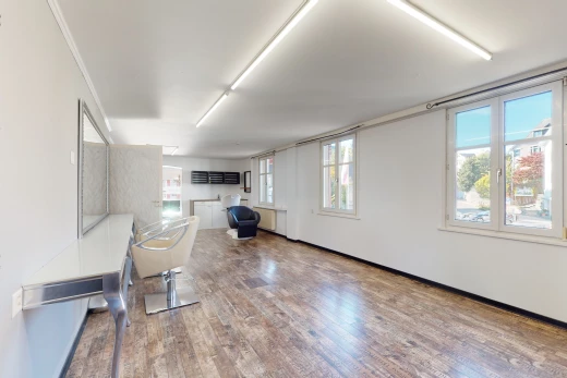 salon avec parquet et lumière naturelle