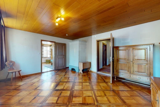 chambre vide avec parquet