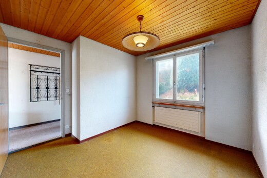 leerer raum mit natürliches licht, natural light, holzdecke, wood ceiling, und kühler
