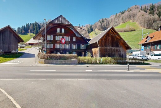 outdoor house featuring a mountain view