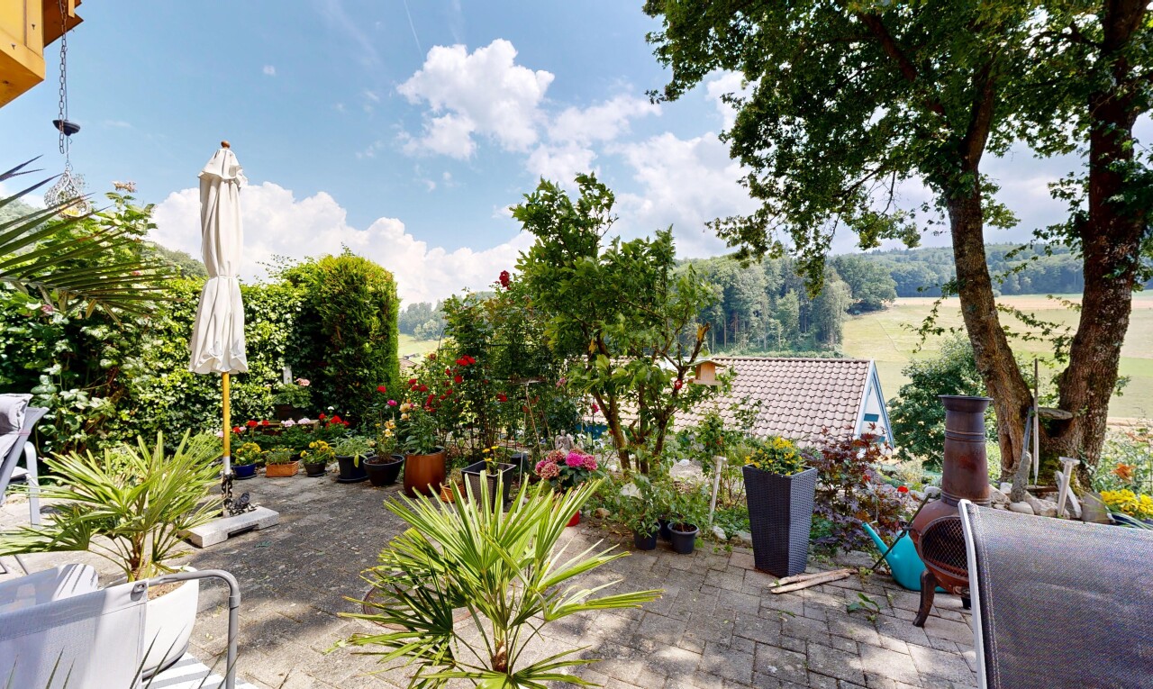 garten mit from property, terrasse, und day time