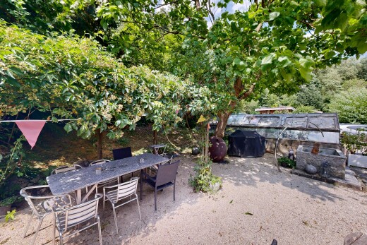 terrasse mit essbereich im freien und terrasse