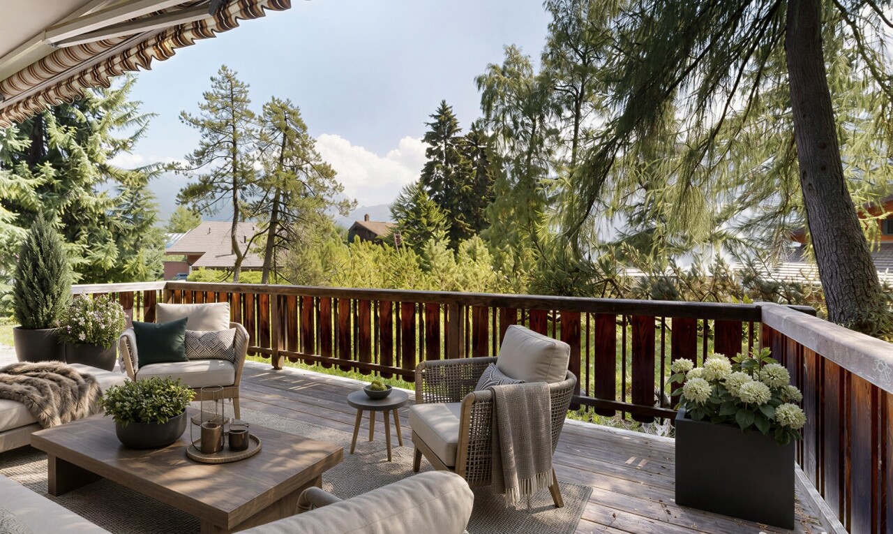 terrasse avec terrasse, from property, et day time