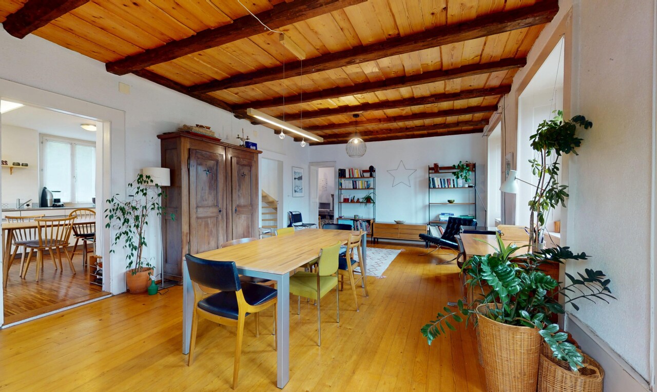 dining space featuring a wood ceiling with exposed beams and light wood-type flooring