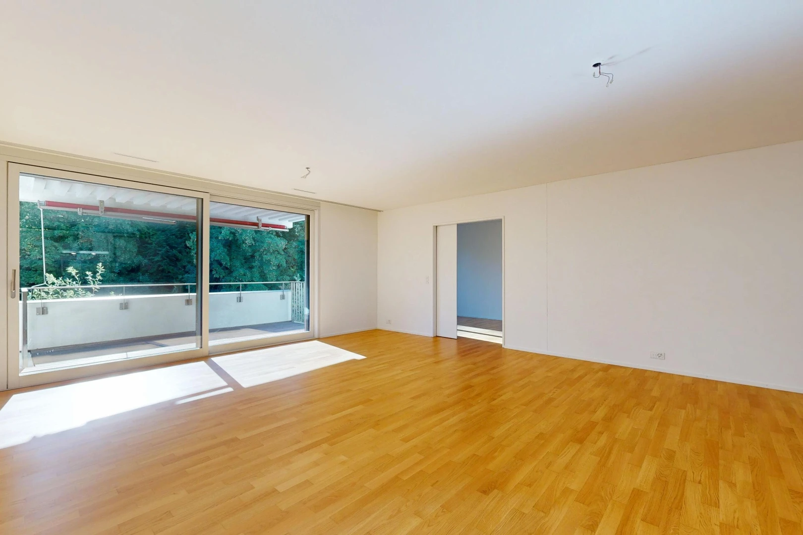 pièce vide avec drywall, cloison sèche, inside property, wood finish floor, et sol en finition bois