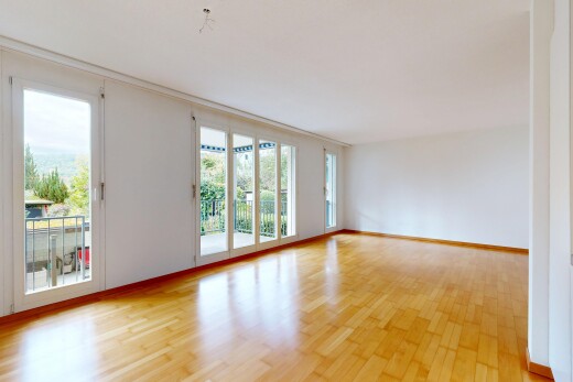 leerer raum mit holzfußboden, wood finish floor, inside property, natürliches licht, und natural light