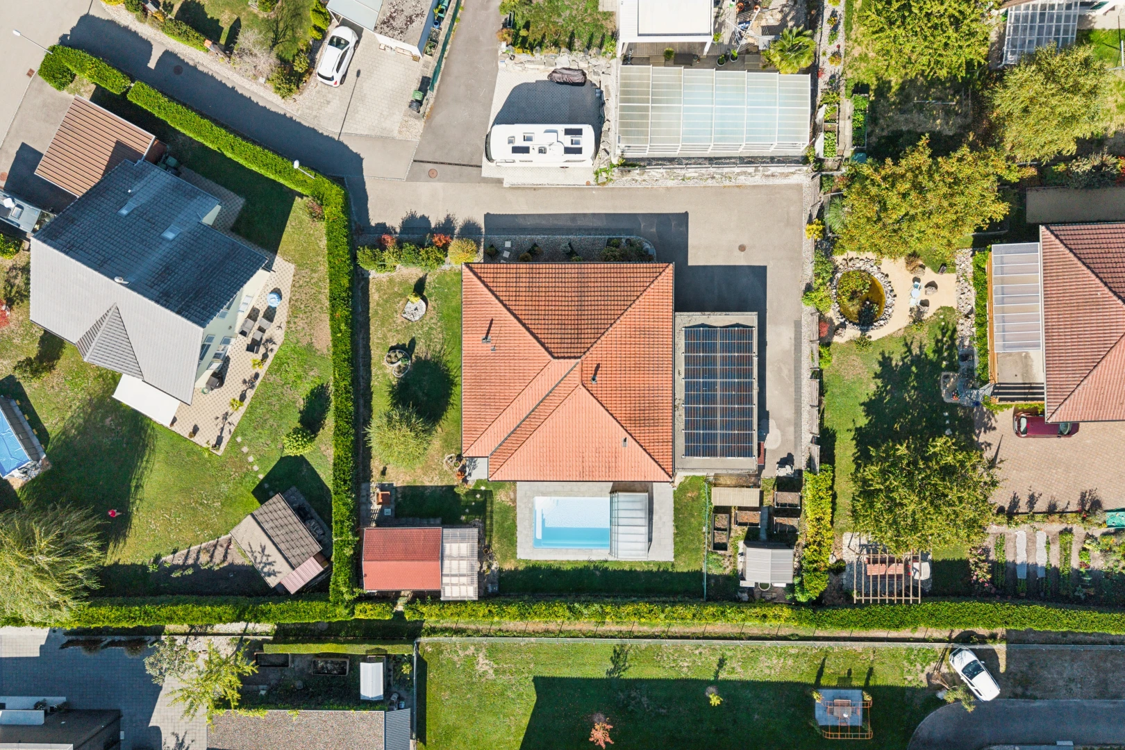 lage auf der karte mit aerial map