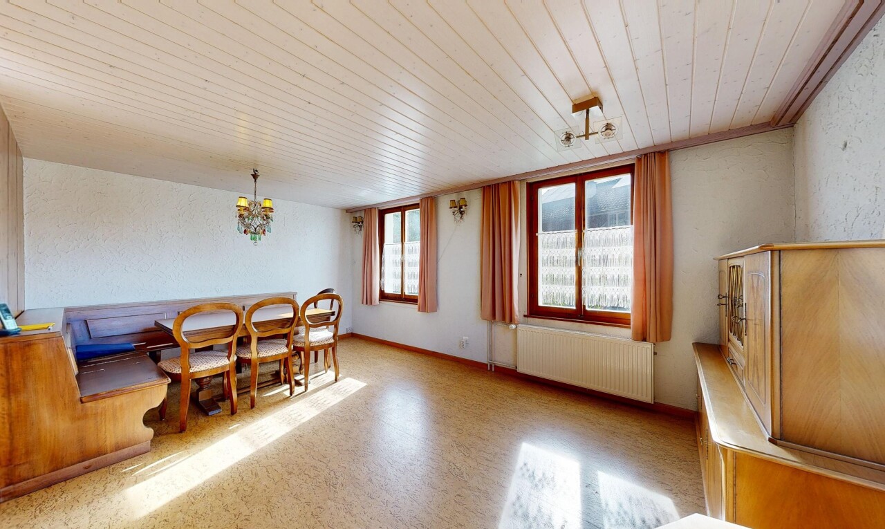 esszimmer mit holzdecke, wood ceiling, kühler, inside property, und natürliches licht