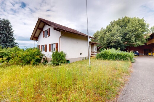 außenansicht mit property visible, stuckverkleidung, und betonfundament