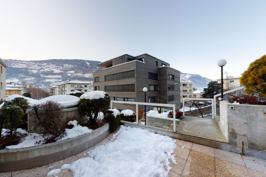 blick auf das eigentum mit einer bergaussicht