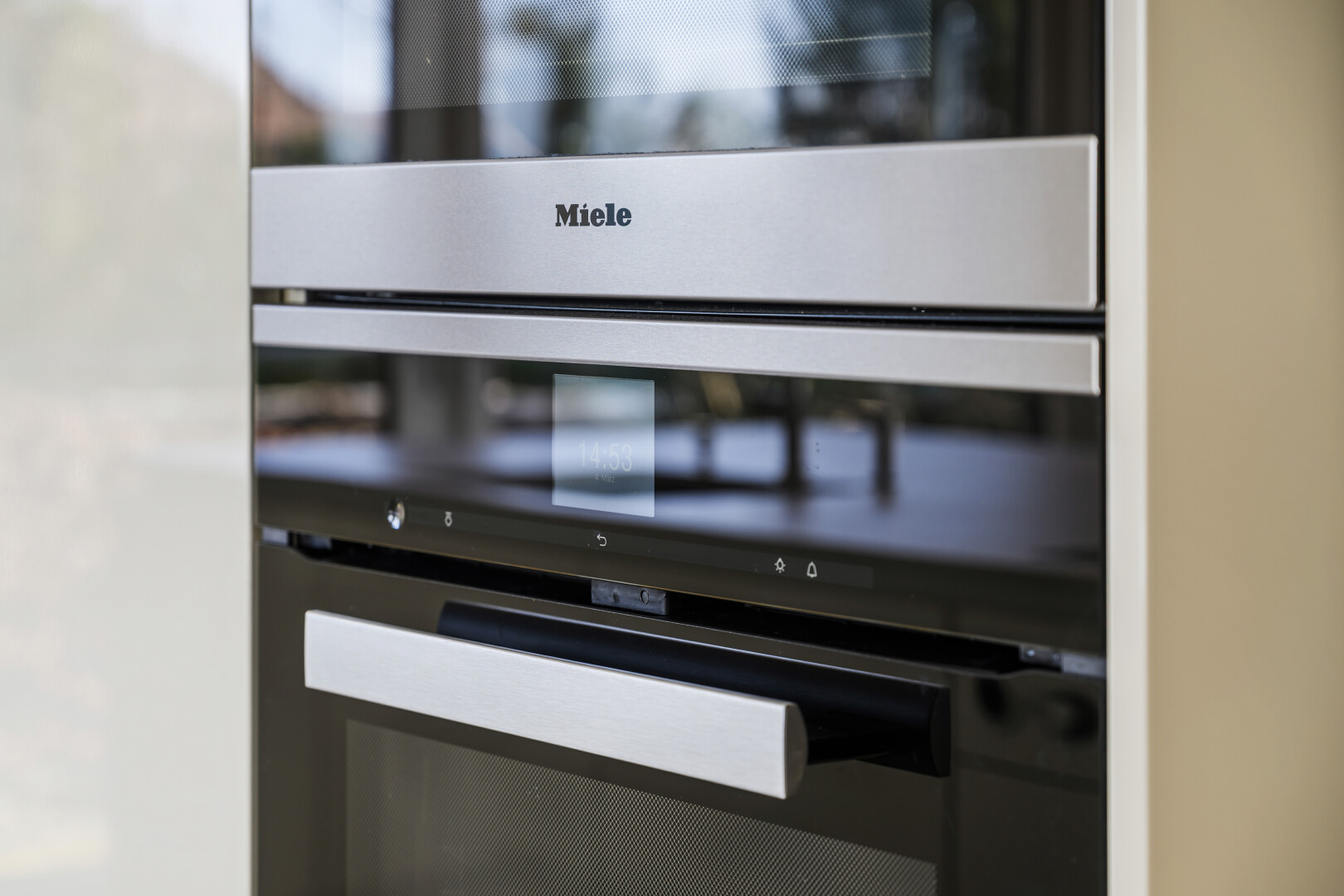 kitchen view of multiple ovens