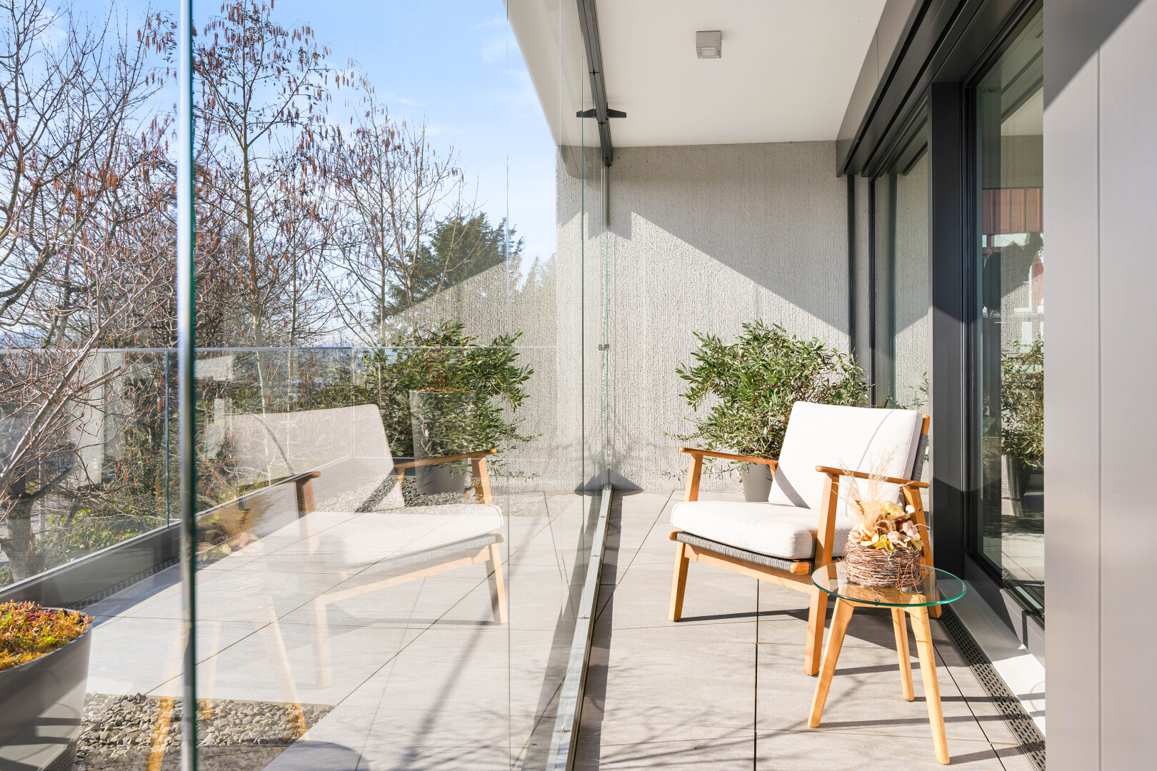 terrace featuring a balcony