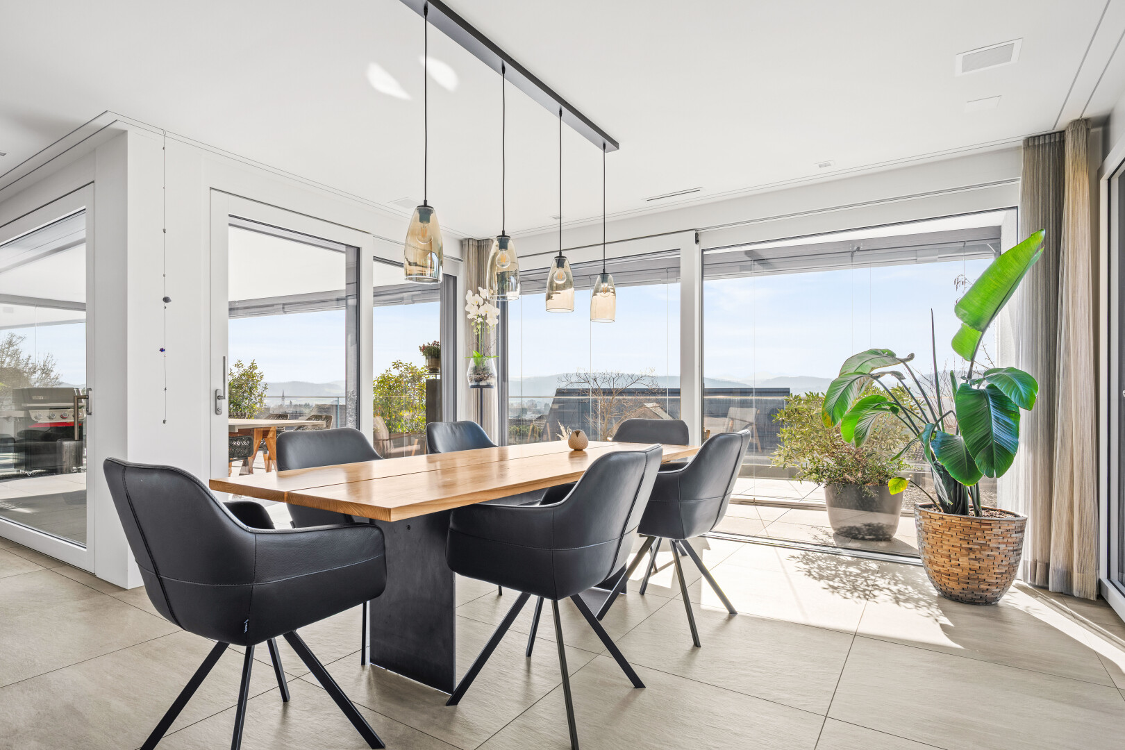 dining space featuring plenty of natural light