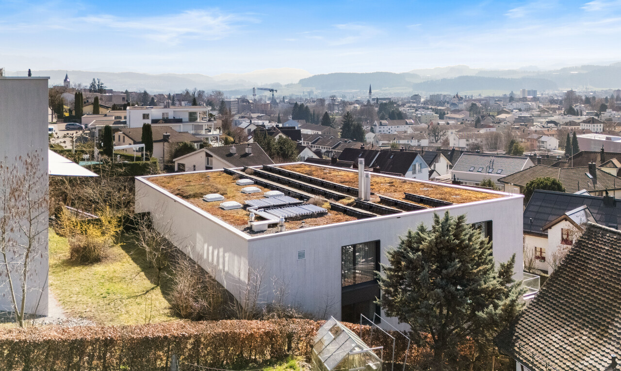 außenansicht mit wohngebietblick, residential view, day time, und drone view