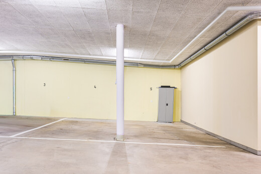 view of parking garage