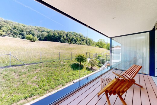 balkon mit rural view, day time, ländliche aussicht, from property, und wintergarten