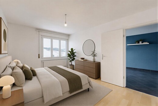 chambre avec lumière naturelle, natural light, radiateur, inside property, et cloison sèche
